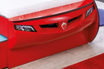 CARBED Кровать-машина Coupe с выдвижной кроватью Red 20.03.1306.00 в Норильске - norilsk.mebel54.com | фото