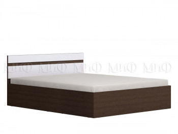 Ким кровать 1,6 (Венге/белый глянец) в Норильске - norilsk.mebel54.com | фото