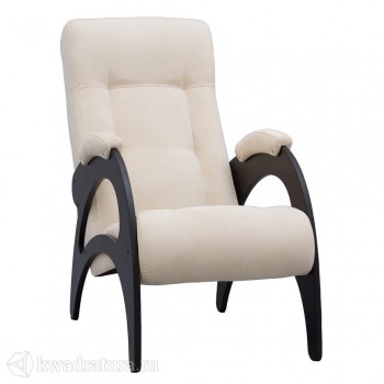 Кресло для отдыха Неаполь Модель 9 без лозы (Венге-эмаль/Ткань Ваниль Verona Vanilla) в Норильске - norilsk.mebel54.com | фото