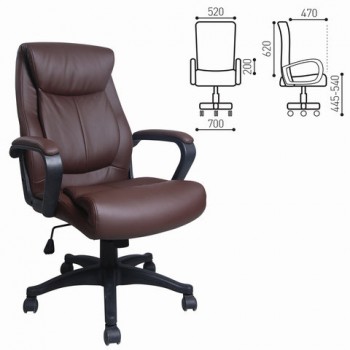 Кресло офисное BRABIX Enter EX-511 (коричневый) в Норильске - norilsk.mebel54.com | фото