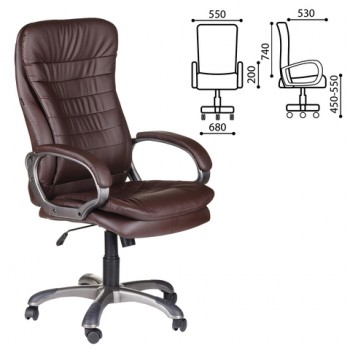 Кресло офисное BRABIX Omega EX-589 (коричневое) в Норильске - norilsk.mebel54.com | фото