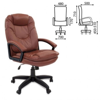 Кресло офисное BRABIX Trend EX-568 (коричневый) в Норильске - norilsk.mebel54.com | фото