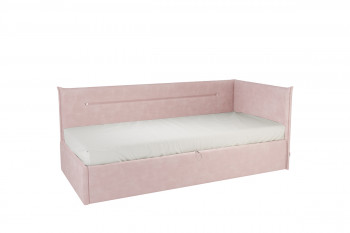 Кровать 0.9 Альба Тахта (Нежно-розовый велюр) в Норильске - norilsk.mebel54.com | фото