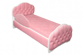 Кровать 170 Гармония 36 Светло-розовый (мягкий бортик) в Норильске - norilsk.mebel54.com | фото