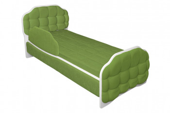Кровать 180 Атлет 76 Зелёный (мягкий бортик) в Норильске - norilsk.mebel54.com | фото