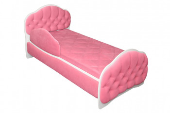 Кровать 180 Гармония 89 Розовый (мягкий бортик) в Норильске - norilsk.mebel54.com | фото