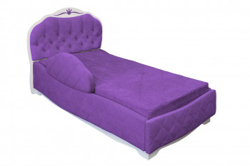 Кровать 190 Гармония Lux 32 Фиолетовый (мягкий бортик) в Норильске - norilsk.mebel54.com | фото