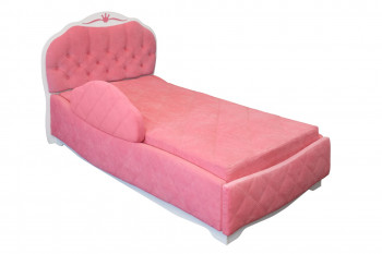 Кровать 190 Гармония Lux 36 Розовый (мягкий бортик) в Норильске - norilsk.mebel54.com | фото