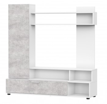 Мебель для гостиной "МГС 9" Белый / Цемент светлый в Норильске - norilsk.mebel54.com | фото