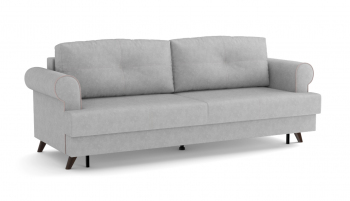 Оливер / диван - кровать 3-х местн. (еврокнижка) (велюр велутто серебряный 52 в Норильске - norilsk.mebel54.com | фото