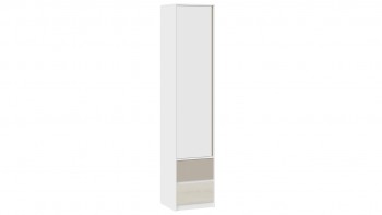 Шкаф для белья комбинированный «Сканди» Дуб Гарден/Белый/Глиняный серый в Норильске - norilsk.mebel54.com | фото